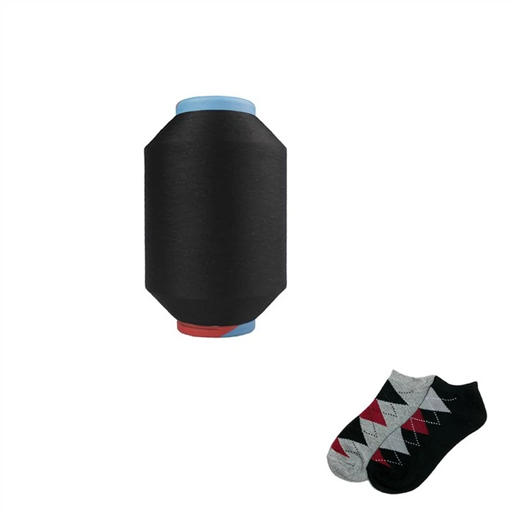 Black Covered Polyester Yarn
