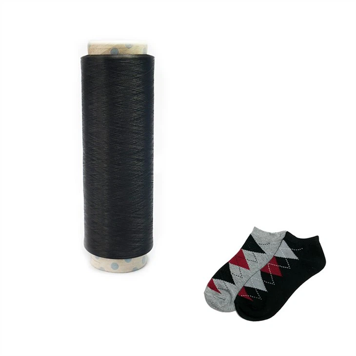 Black Covered Polyester Yarn